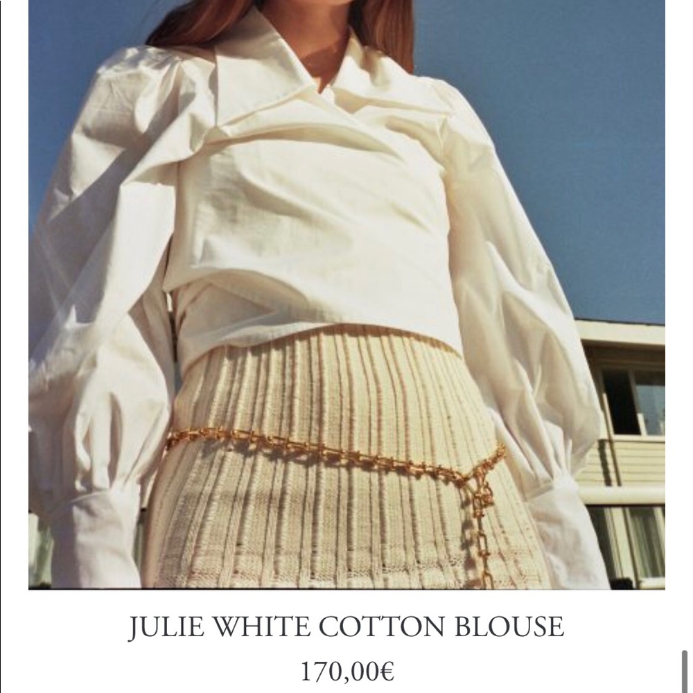 Maison Cleo White Cotton Julie Blouse size 36